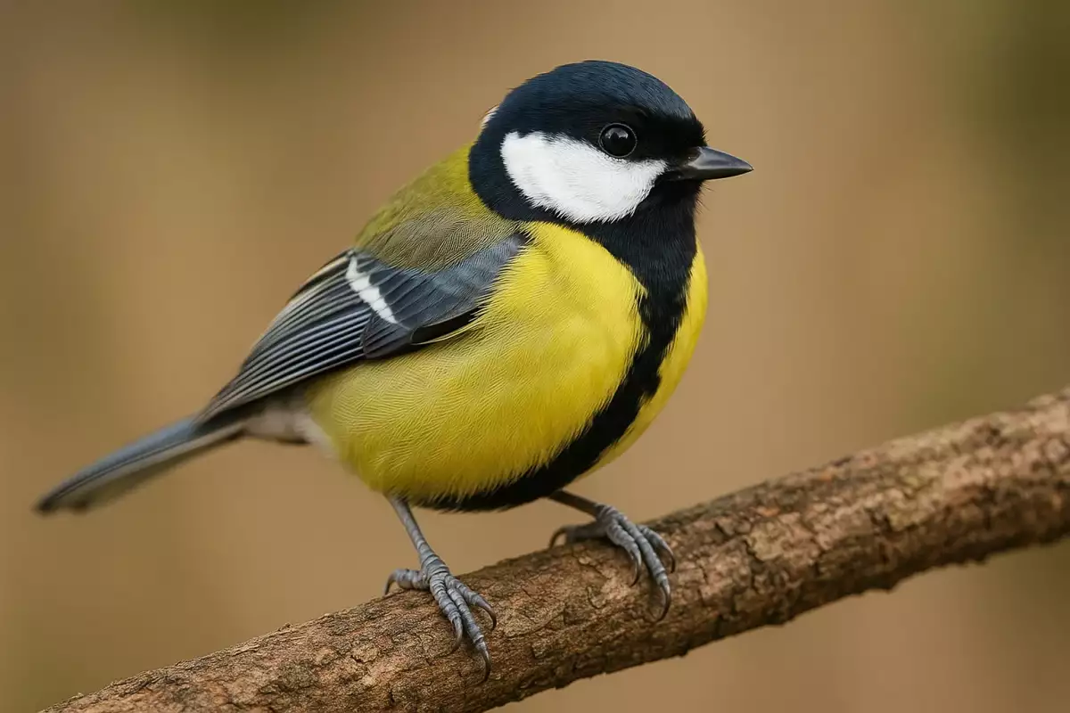 Carbonero común mostrando la banda negra del pecho