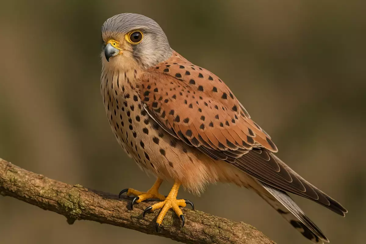 Cernícalo vulgar haciendo el vuelo cernido
