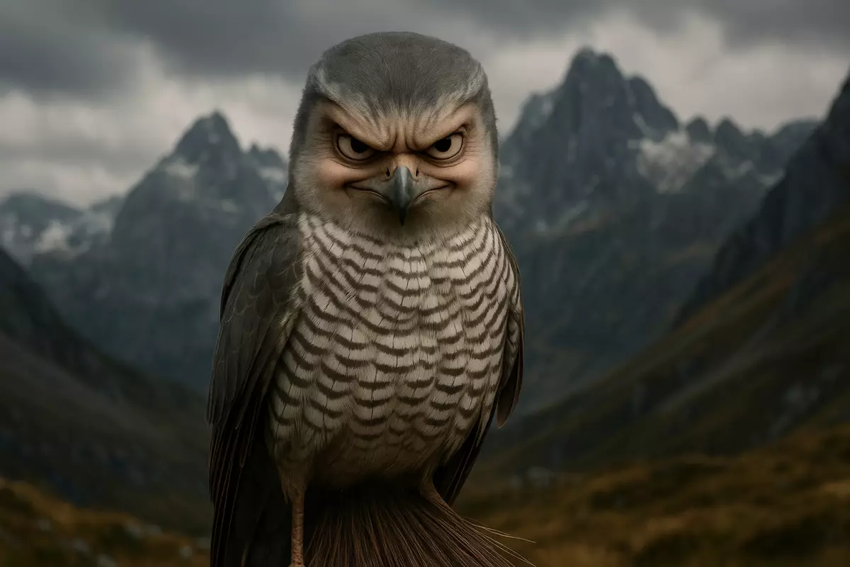 Pecu, gavilán gris con cola en escoba