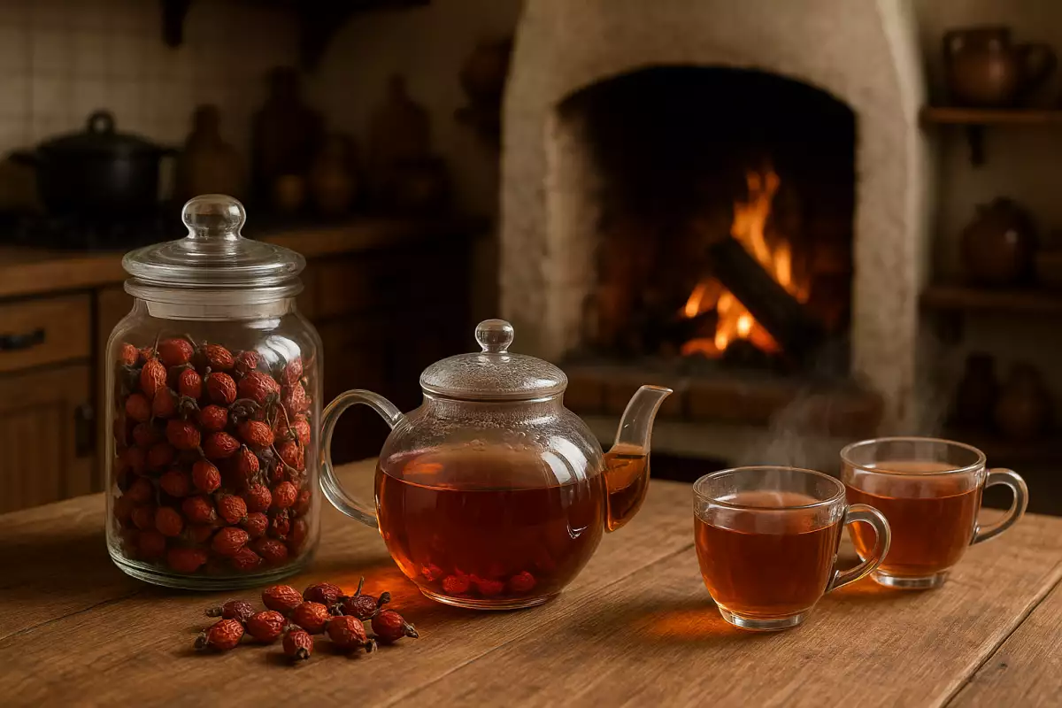 Té y mermelada de escaramujo natural de Liébana