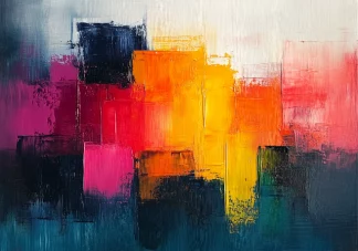 Cuadro abstracto Esencia Mediterránea