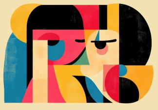 cuadro abstracto Mujeres