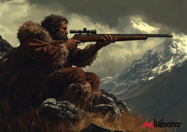 cuadro cazador Picos de Europa