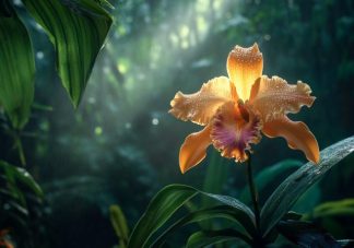 cuadro Orquídea Dorada en la Selva