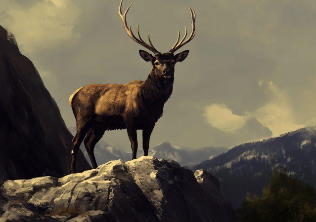 cuadro Elegancia Salvaje, ciervo