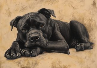 cuadro Mirada Serena Cane Corso