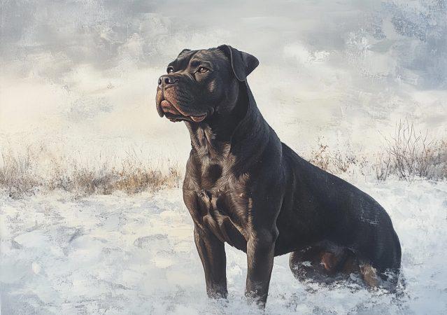 cuadro Cane Corso Centinela del Invierno